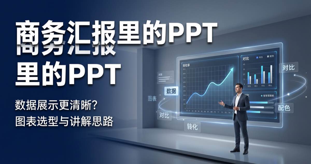 商务汇报里的数据怎么展示更清楚？图表选型和讲解思路