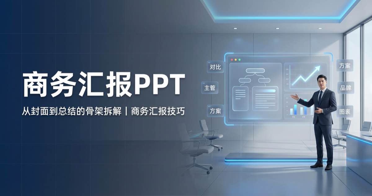 商务汇报PPT一般包含哪些内容？从封面到总结的骨架拆解｜商务汇报技巧