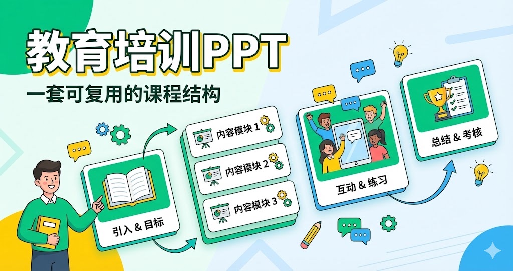 教育培训PPT一般包含哪些内容？一套可复用的课程结构