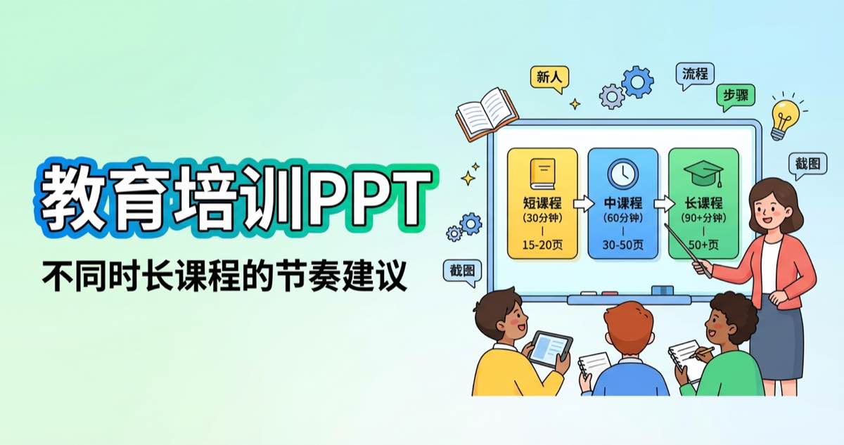 教育培训PPT推荐多少页？不同时长课程的节奏建议