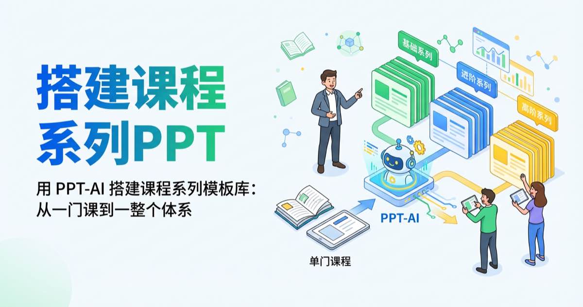 用 PPT-AI 搭建课程系列模板库：从一门课到一整个体系