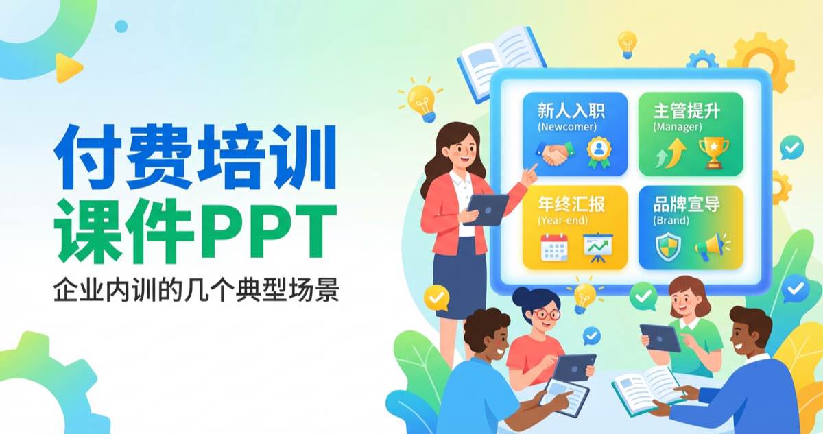 什么时候适合购买付费培训课件PPT模板？企业内训的几个典型场景