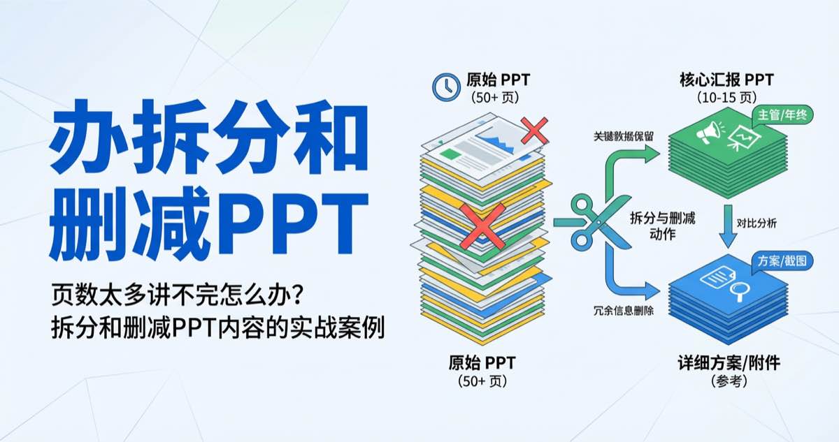 页数太多讲不完怎么办？拆分和删减PPT内容的实战案例