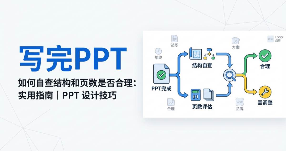写完PPT后，如何自查结构和页数是否合理：实用指南｜PPT设计技巧