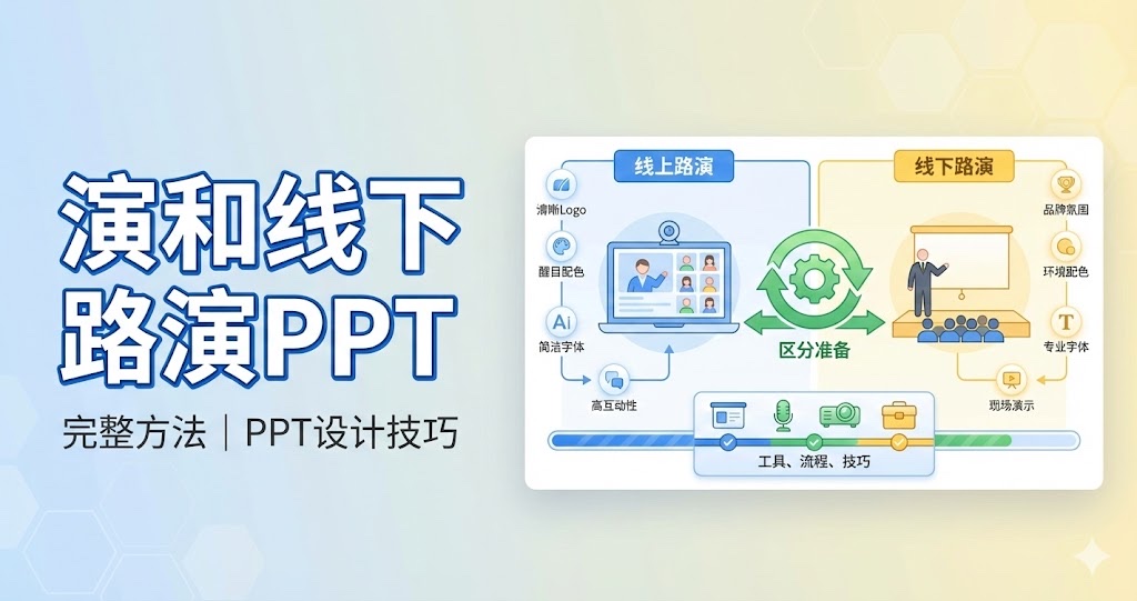 线上路演和线下路演，PPT应该怎么区分准备：完整方法｜PPT设计技巧