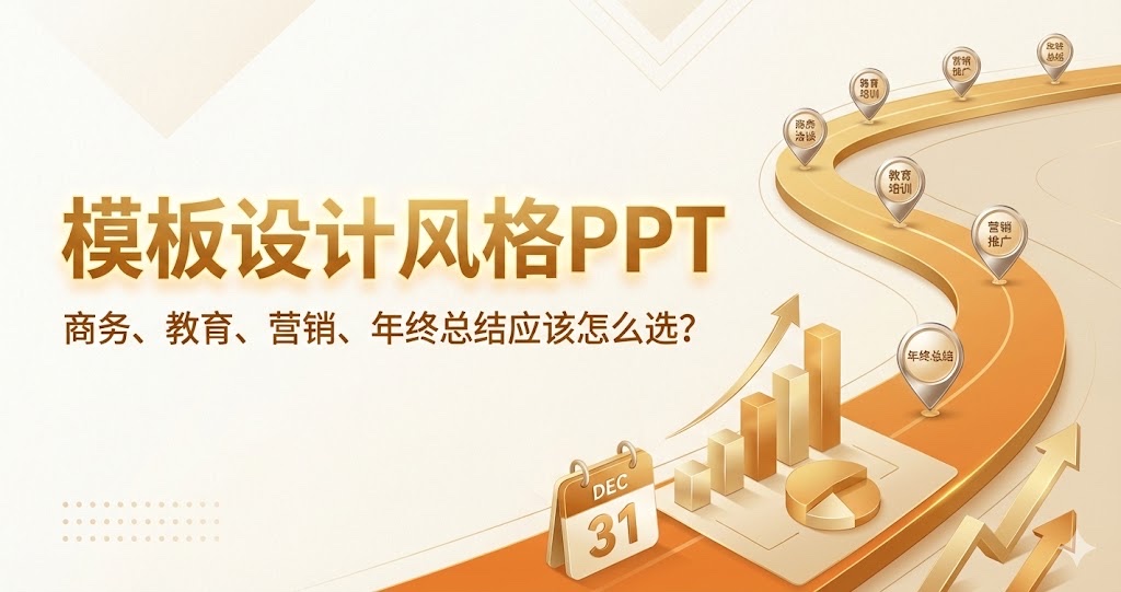 PPT模板设计风格大盘点：商务、教育、营销、年终总结应该怎么选？