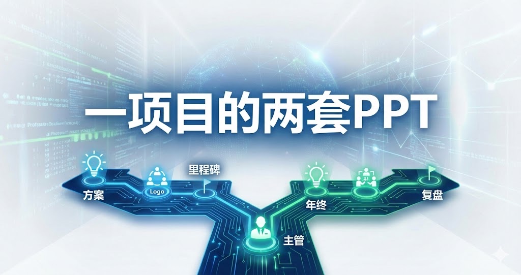 从项目提案到年终复盘：同一项目的两套PPT结构应该怎么改写？
