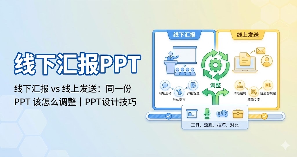 线下汇报 vs 线上发送：同一份 PPT 该怎么调整｜PPT设计技巧