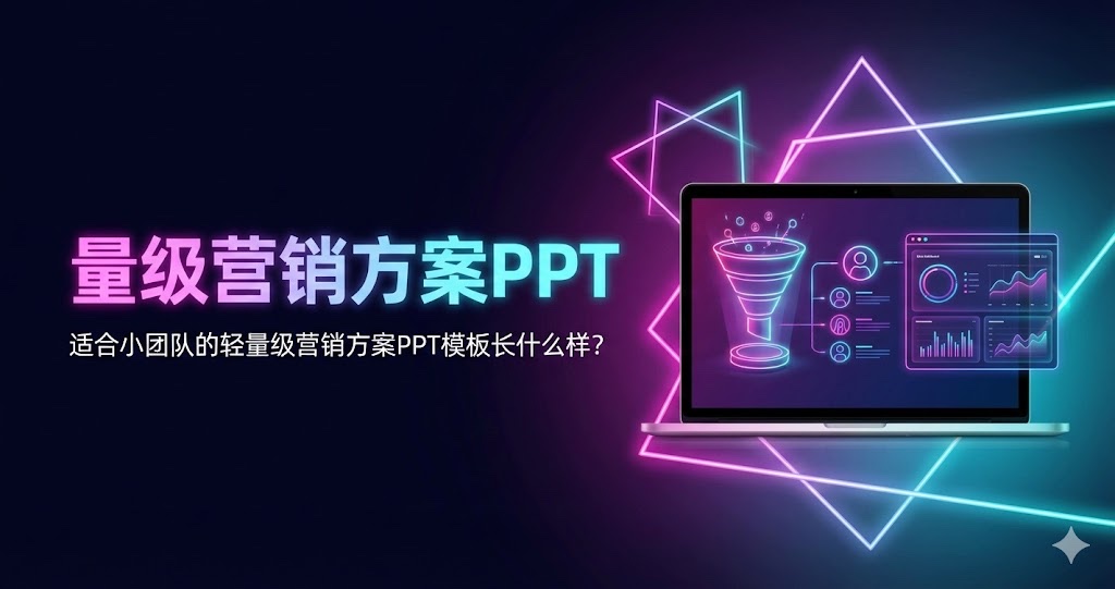 适合小团队的轻量级营销方案PPT模板长什么样？