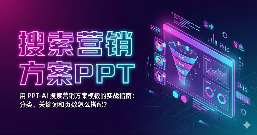 用 PPT-AI 搜索营销方案模板的实战指南：分类、关键词和页数怎么搭配？