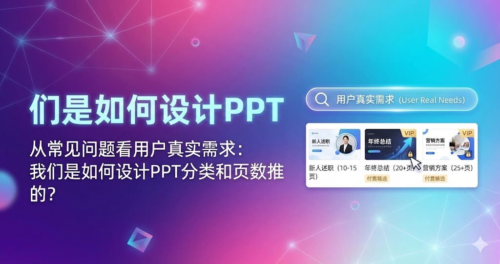 从常见问题看用户真实需求:我们是如何设计PPT分类和页数推荐的? 从常见问题看用户真实需求:我们是如何设计PPT分类和页数推荐的?