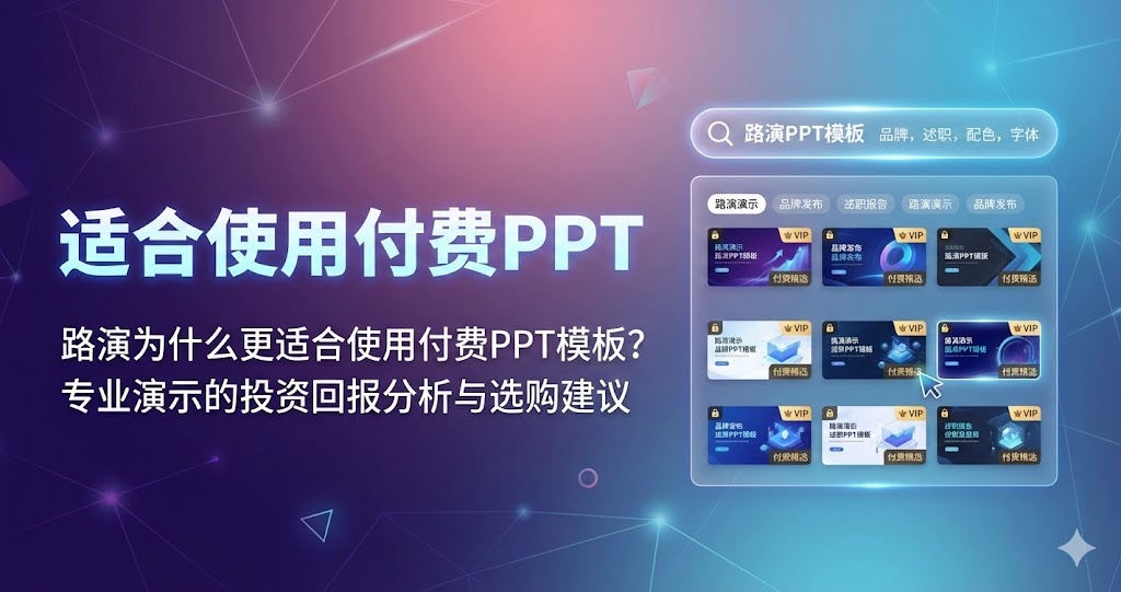 路演为什么更适合使用付费PPT模板？专业演示的投资回报分析与选购建议