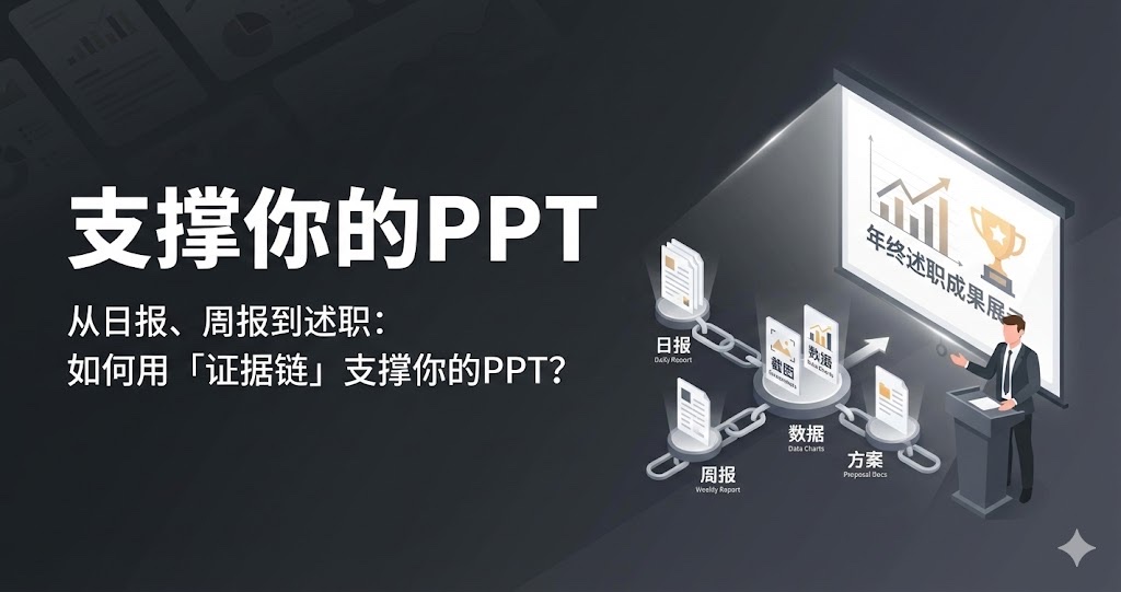 从日报、周报到述职：如何用「证据链」支撑你的PPT？