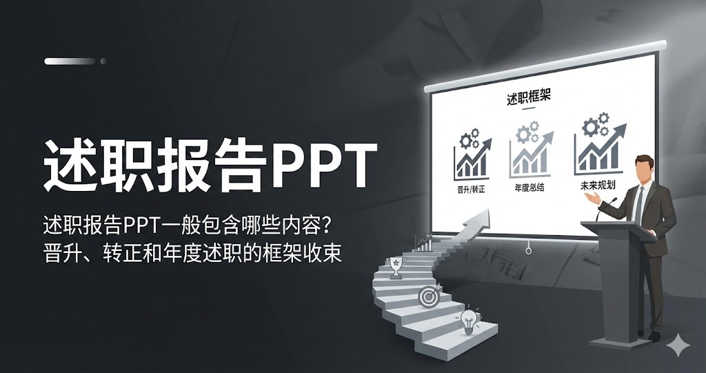 述职报告PPT一般包含哪些内容?晋升、转正和年度述职的框架收束 述职报告PPT一般包含哪些内容?晋升、转正和年度述职的框架收束