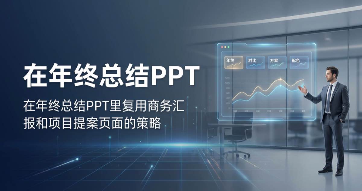 在年终总结PPT里复用商务汇报和项目提案页面的策略