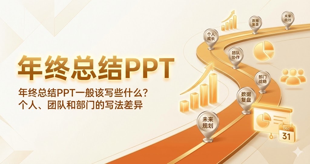 年终总结PPT一般该写些什么？个人、团队和部门的写法差异