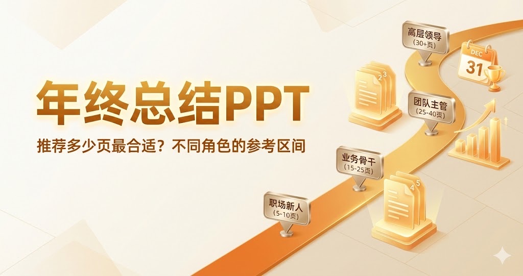 年终总结PPT推荐多少页最合适？不同角色的参考区间